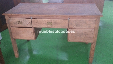 Mesa de escritorio vintage de maderas nobles